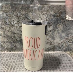 Rae Dunn “Proud American” Insulated Stainless Steel Tumbler – 17 oz (NWT)